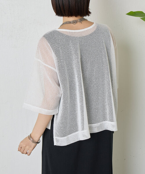 Jena espace merveilleux（ジェナ　エスパスメルヴェイユ）の「メッシュセットワンピース（ワンピース・レディース・ブラック/オフホワイト・FREE）」の19枚目の写真