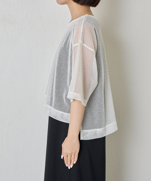 Jena espace merveilleux（ジェナ　エスパスメルヴェイユ）の「メッシュセットワンピース（ワンピース・レディース・ブラック/オフホワイト・FREE）」の21枚目の写真