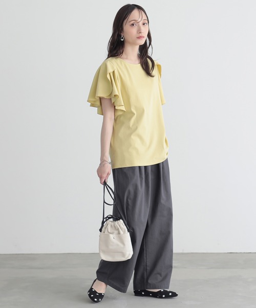 n'OrLABEL(ノアールレーベル)の「『袖フレアスリーブカットソー』(Tシャツ/カットソー・レディース・ブラック/オフホワイト/イエロー/ブルー・2/1)」の17枚目の写真