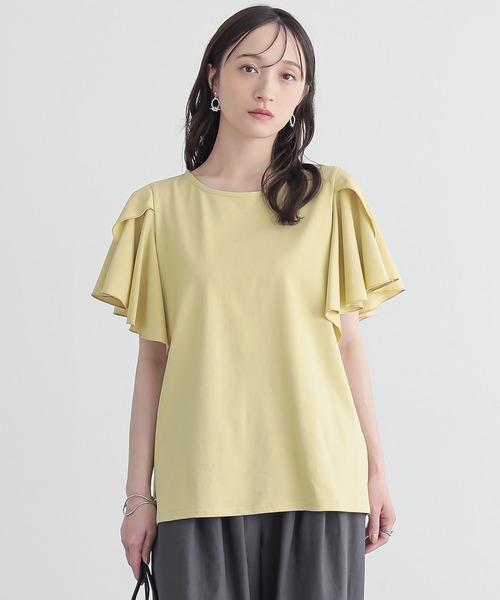 n'OrLABEL(ノアールレーベル)の「『袖フレアスリーブカットソー』(Tシャツ/カットソー・レディース・ブラック/オフホワイト/イエロー/ブルー・2/1)」の14枚目の写真