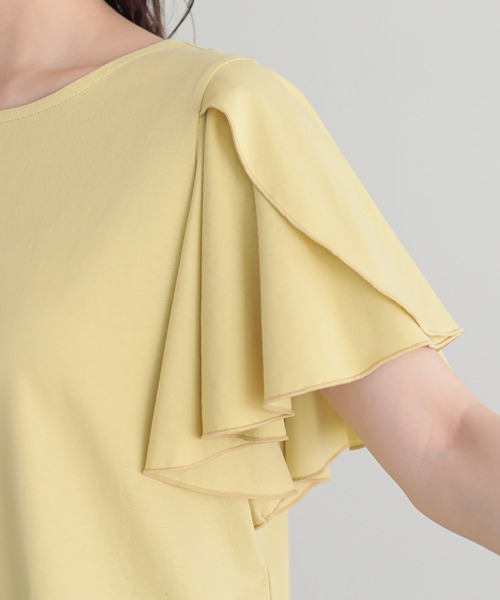 n'OrLABEL(ノアールレーベル)の「『袖フレアスリーブカットソー』(Tシャツ/カットソー・レディース・ブラック/オフホワイト/イエロー/ブルー・2/1)」の18枚目の写真