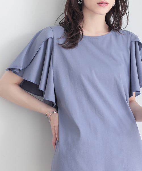 n'OrLABEL(ノアールレーベル)の「『袖フレアスリーブカットソー』(Tシャツ/カットソー・レディース・ブラック/オフホワイト/イエロー/ブルー・2/1)」の21枚目の写真