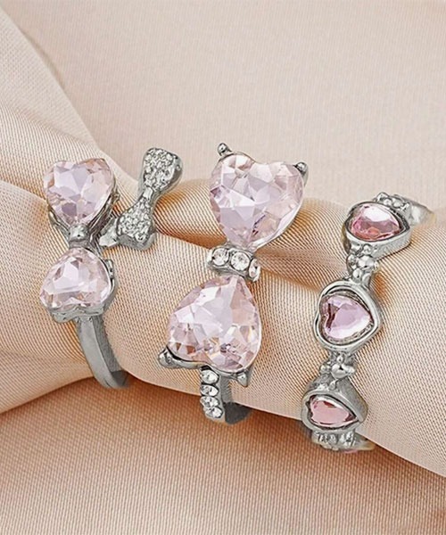 Mayree（メイリー）の「【urge select】Y2K リボンモチーフ リング【3個セット】（リング・レディース・シルバー系2/シルバー系1・FREE）」の5枚目の写真