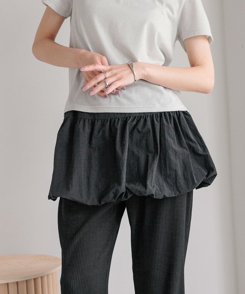 LOWRYS FARM（ローリーズファーム）の「バルーンミニスカート　531818（スカート・レディース・アイボリー/ブラック・FREE）」の11枚目の写真
