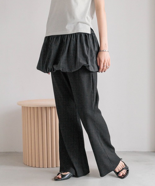 LOWRYS FARM（ローリーズファーム）の「バルーンミニスカート　531818（スカート・レディース・アイボリー/ブラック・FREE）」の9枚目の写真