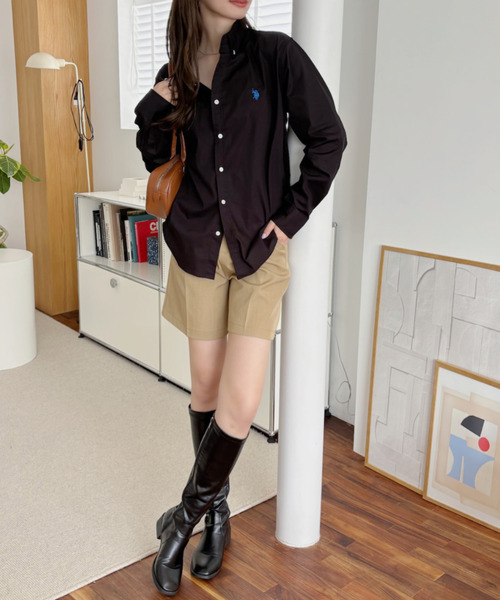 ブラウス シャツ U.S. POLO ASSN 長袖 ボタンダウン レギュラーサイズ シャツ レディース メンズ セール】U.S. POLO ASSN 長袖 ボタンダウン レギュラーサイズ
