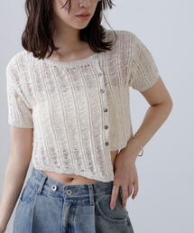 FREE'S MART | ◆透かし編みアシメボタンニット(ニット/セーター)