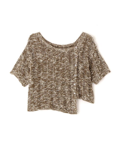 FREE'S MART（フリーズマート）の「◆透かし編みアシメボタンニット（ニット/セーター・レディース・グレー/ホワイト/ブラウン・FREE）」の14枚目の写真