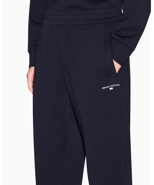 ARMANI EXCHANGE(アルマーニエクスチェンジ)の「【A|X アルマーニ エクスチェンジ】ボンデッドストレッチ ジョガーパンツ(スウェットパンツ・メンズ・ダークネイビー・MEDIUM/SMALL/LARGE/X-LARGE/X-SMALL)」の4枚目の写真