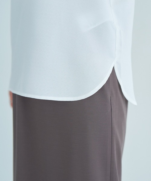 YECCA VECCA（イェッカヴェッカ）の「レーススリーブブラウス（シャツ/ブラウス・レディース・ネイビー/オフホワイト・FREE）」の9枚目の写真