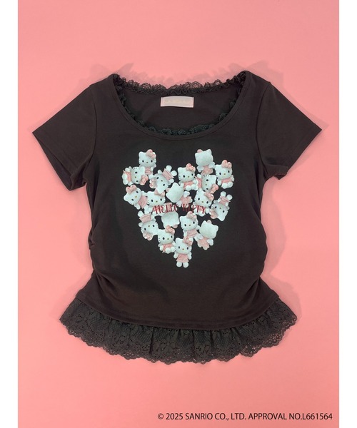 ANGEL【HELLO KITTY】 HEART TEE（Tシャツ/カットソー）｜sanrio