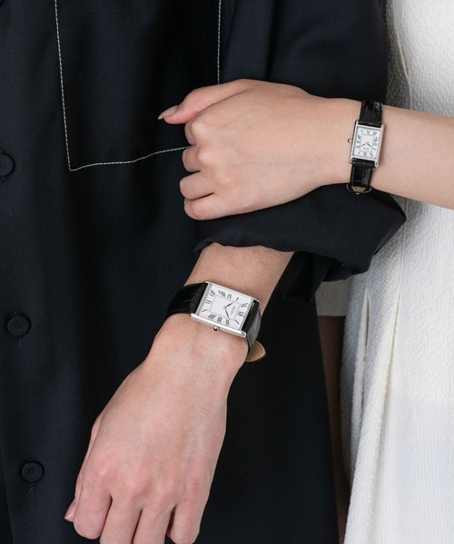 セイコー スクエア型 アナログ時計 SEIKO/セイコー コラボレーション スクエア ブラック(アナログ