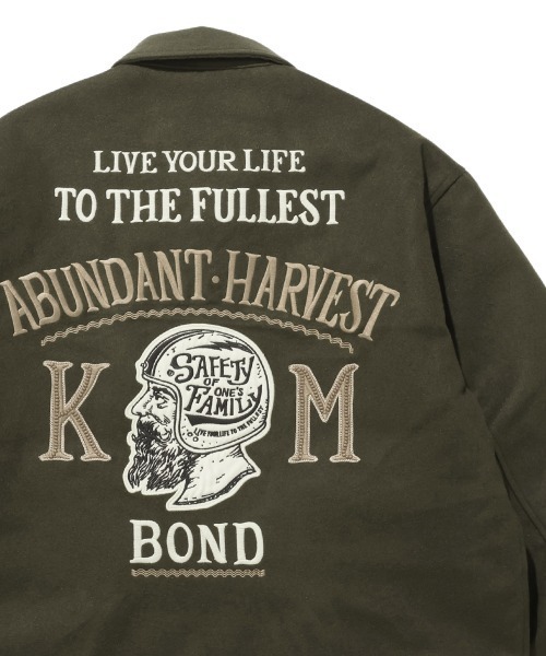 KRIFF MAYER(クリフメイヤー)の「スーベニア刺繍カークラブJK(ブルゾン・メンズ・ダークブラウン/キャメル/オリーブ/ブラック・X-LARGE/LARGE/MEDIUM)」の3枚目の写真