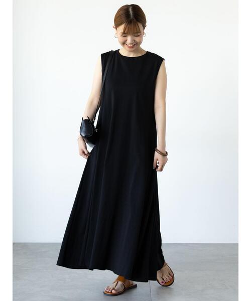 Lugnoncure(ルノンキュール)の「ノースリーブカットワンピース(ワンピース・レディース・ブラック/ブルー/ターコイズブルー/チャコールグレー・F)」の1枚目の写真