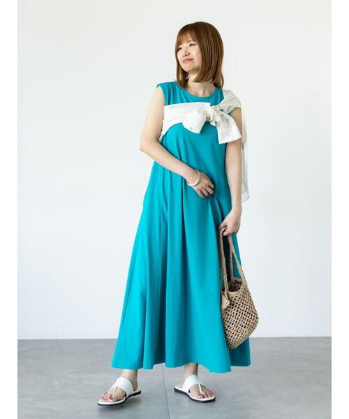 2022年♡美品♡ルネ パール ビジュー ワンピース ノースリーブ ブルー 38 René - ご確認用売約済み ルネ ネイビー ワンピース 白襟 レース