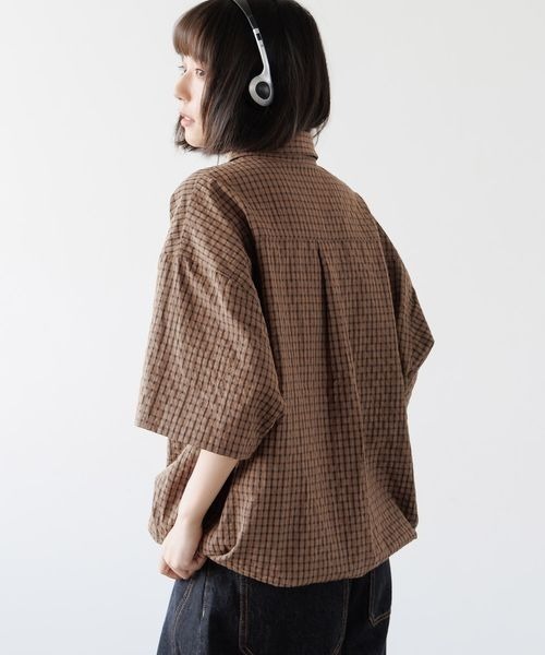 PBLIM（ページボーイリム）の「《UNISEX》チェックドローコードシャツ（シャツ/ブラウス・レディース・ブラック/ブラウン/オフホワイト・MEDIUM/LARGE）」の16枚目の写真