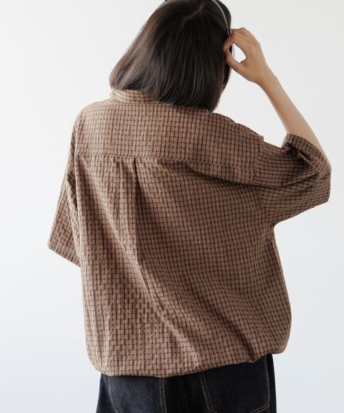 PBLIM（ページボーイリム）の「《UNISEX》チェックドローコードシャツ（シャツ/ブラウス・レディース・ブラック/ブラウン/オフホワイト・MEDIUM/LARGE）」の17枚目の写真