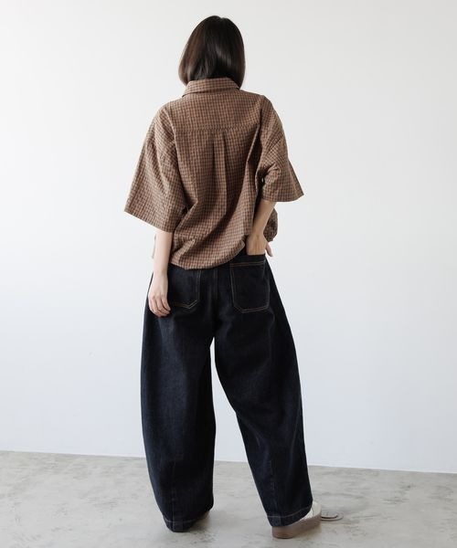 PBLIM（ページボーイリム）の「《UNISEX》チェックドローコードシャツ（シャツ/ブラウス・レディース・ブラック/ブラウン/オフホワイト・MEDIUM/LARGE）」の19枚目の写真