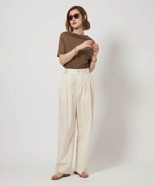 conte コンテ　レースタックパンツ　38 セール】＜conte＞エンブロイダリー レース タックパンツ