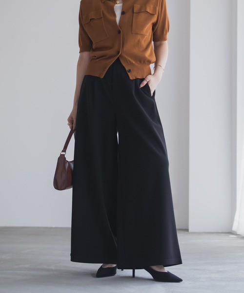 NAVY（ネイビー）の「nAvy ジョーゼットワイドパンツ（その他パンツ・レディース・ブラウン/ネイビー/チャコールグレー/カーキ/ブラック・M/L）」の6枚目の写真