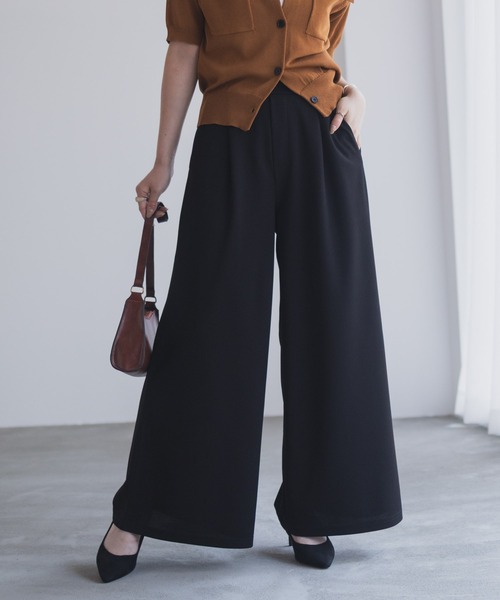 NAVY（ネイビー）の「nAvy ジョーゼットワイドパンツ（その他パンツ・レディース・ブラウン/ネイビー/チャコールグレー/カーキ/ブラック・M/L）」の7枚目の写真