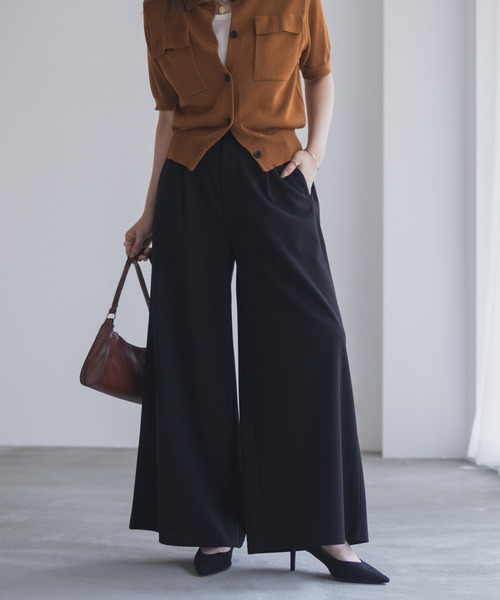 NAVY（ネイビー）の「nAvy ジョーゼットワイドパンツ（その他パンツ・レディース・ブラウン/ネイビー/チャコールグレー/カーキ/ブラック・M/L）」の8枚目の写真