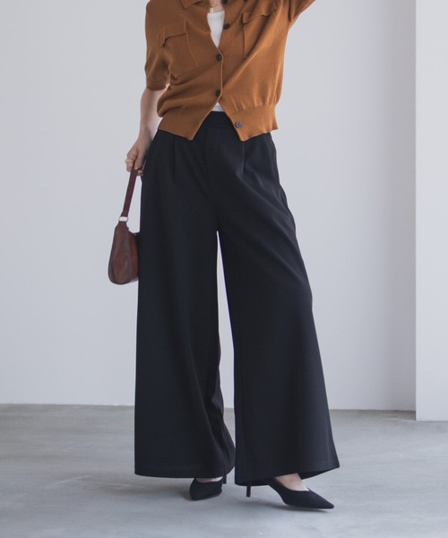 NAVY（ネイビー）の「nAvy ジョーゼットワイドパンツ（その他パンツ・レディース・ブラウン/ネイビー/チャコールグレー/カーキ/ブラック・M/L）」の11枚目の写真