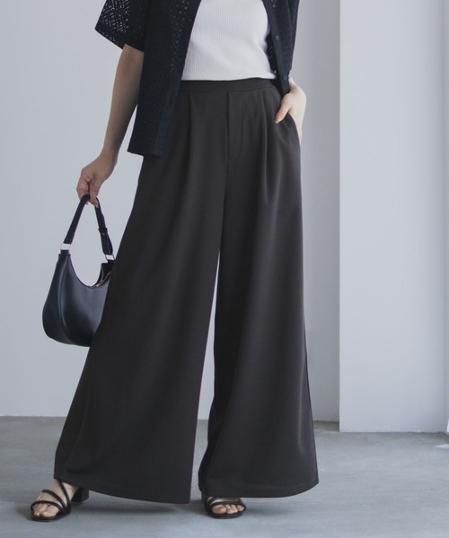 NAVY（ネイビー）の「nAvy ジョーゼットワイドパンツ（その他パンツ・レディース・ブラウン/ネイビー/チャコールグレー/カーキ/ブラック・M/L）」の15枚目の写真