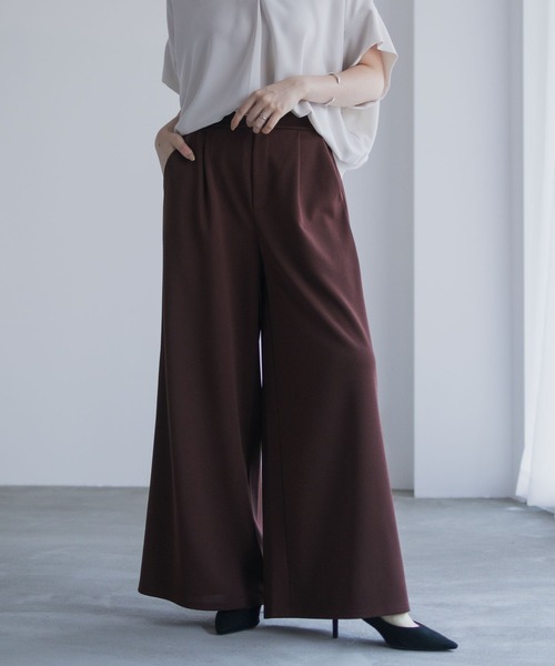 NAVY（ネイビー）の「nAvy ジョーゼットワイドパンツ（その他パンツ・レディース・ブラウン/ネイビー/チャコールグレー/カーキ/ブラック・M/L）」の17枚目の写真