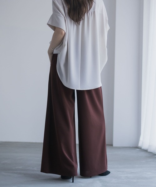 NAVY（ネイビー）の「nAvy ジョーゼットワイドパンツ（その他パンツ・レディース・ブラウン/ネイビー/チャコールグレー/カーキ/ブラック・M/L）」の18枚目の写真