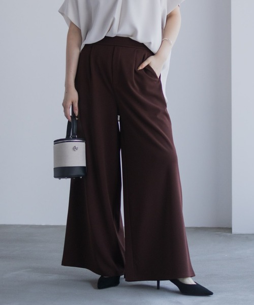 NAVY（ネイビー）の「nAvy ジョーゼットワイドパンツ（その他パンツ・レディース・ブラウン/ネイビー/チャコールグレー/カーキ/ブラック・M/L）」の19枚目の写真