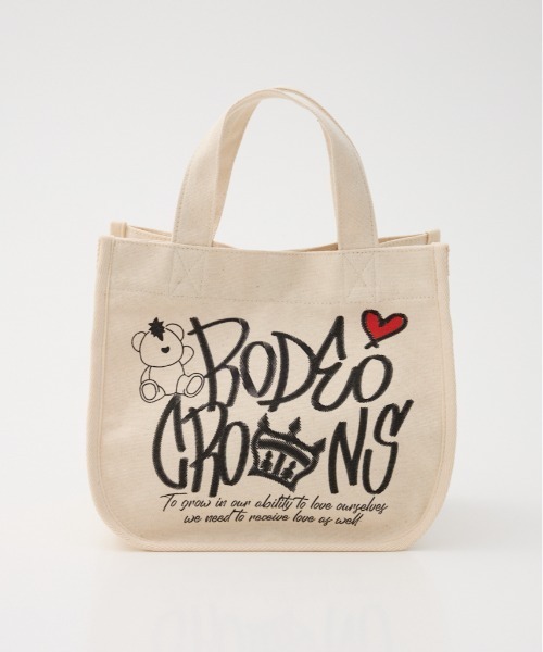 【未使用】ロッディオ　ラウンドトートバック セール】BRIDGE BEAR LOGO TOTE（トートバッグ）｜RODEO CROWNS