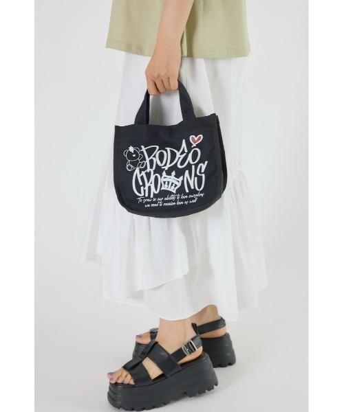 RODEO CROWNS WIDE BOWL(ロデオクラウンズワイドボウル)の「BRIDGE BEAR LOGO TOTE(トートバッグ・レディース・ブラック/カーキ/ピンク/オフホワイト・FREE)」の16枚目の写真