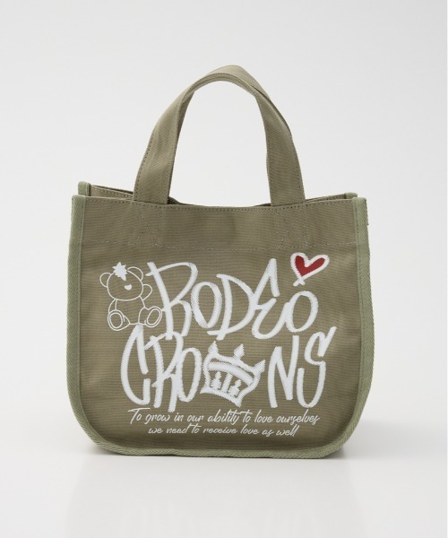 RODEO CROWNS WIDE BOWL(ロデオクラウンズワイドボウル)の「BRIDGE BEAR LOGO TOTE(トートバッグ・レディース・ブラック/カーキ/ピンク/オフホワイト・FREE)」の18枚目の写真