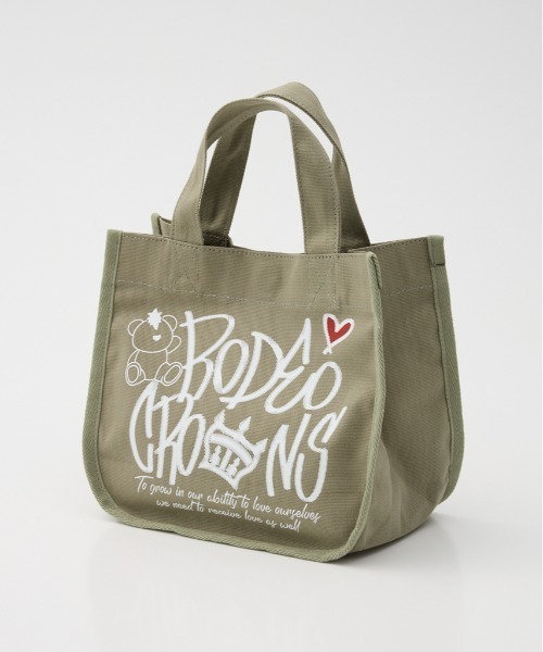 RODEO CROWNS WIDE BOWL(ロデオクラウンズワイドボウル)の「BRIDGE BEAR LOGO TOTE(トートバッグ・レディース・ブラック/カーキ/ピンク/オフホワイト・FREE)」の19枚目の写真
