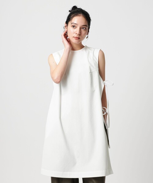 UNITED ARROWS◆ノースリーブブラウス/--/コットン/WHT/1518-699-0522 UNITED ARROWS｜オーガンジープリント ノースリーブブラウス