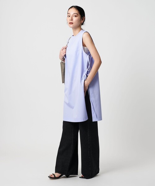 BEAUTY&YOUTH UNITED ARROWS（ビューティーアンドユースユナイテッドアローズ）の「コットンノースリーブ スリットチュニック（シャツ/ブラウス・レディース・ホワイト/ライトブルー/ブラック・FREE）」の6枚目の写真