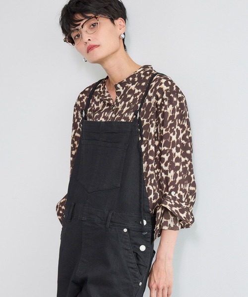 BARNYARDSTORM（バンヤードストーム）の「BARNYARDSTORM / トロミデシンシャツ＜セットアップ対応＞（シャツ/ブラウス・レディース・ブラック/レオパード・FREE）」の5枚目の写真