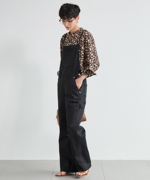 BARNYARDSTORM（バンヤードストーム）の「BARNYARDSTORM / トロミデシンシャツ＜セットアップ対応＞（シャツ/ブラウス・レディース・ブラック/レオパード・FREE）」の7枚目の写真