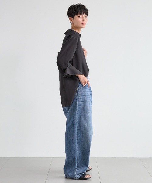 BARNYARDSTORM（バンヤードストーム）の「BARNYARDSTORM / トロミデシンシャツ＜セットアップ対応＞（シャツ/ブラウス・レディース・ブラック/レオパード・FREE）」の11枚目の写真