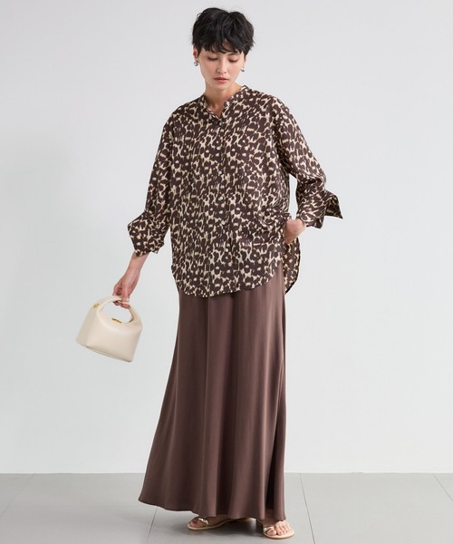 BARNYARDSTORM（バンヤードストーム）の「BARNYARDSTORM / トロミデシンシャツ＜セットアップ対応＞（シャツ/ブラウス・レディース・ブラック/レオパード・FREE）」の14枚目の写真