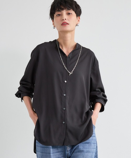 BARNYARDSTORM（バンヤードストーム）の「BARNYARDSTORM / トロミデシンシャツ＜セットアップ対応＞（シャツ/ブラウス・レディース・ブラック/レオパード・FREE）」の16枚目の写真