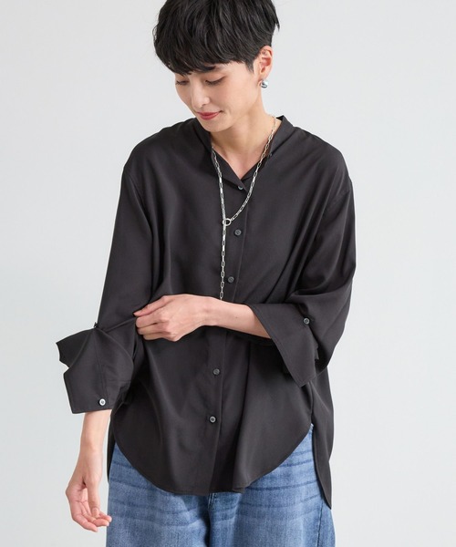 BARNYARDSTORM（バンヤードストーム）の「BARNYARDSTORM / トロミデシンシャツ＜セットアップ対応＞（シャツ/ブラウス・レディース・ブラック/レオパード・FREE）」の17枚目の写真