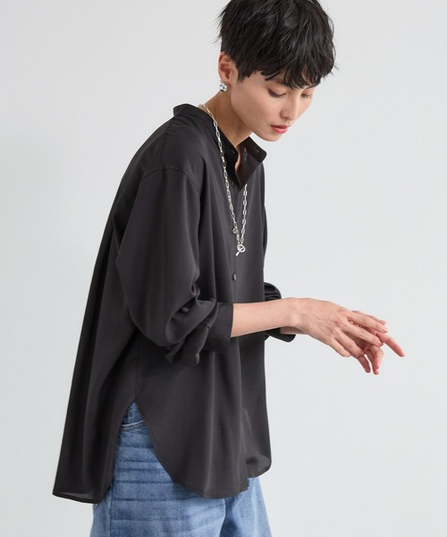 BARNYARDSTORM（バンヤードストーム）の「BARNYARDSTORM / トロミデシンシャツ＜セットアップ対応＞（シャツ/ブラウス・レディース・ブラック/レオパード・FREE）」の18枚目の写真