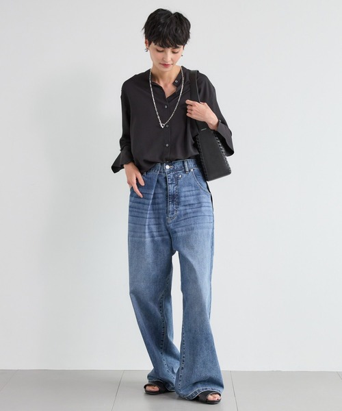 BARNYARDSTORM（バンヤードストーム）の「BARNYARDSTORM / トロミデシンシャツ＜セットアップ対応＞（シャツ/ブラウス・レディース・ブラック/レオパード・FREE）」の21枚目の写真