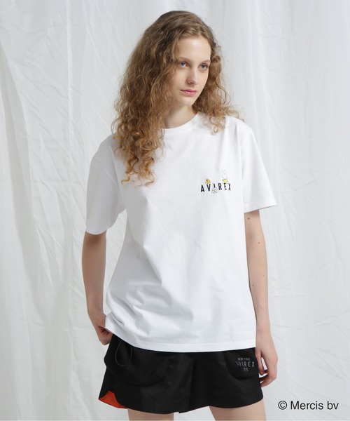 Miffy（ ミッフィー）の「《AVIREX×miffy》WEB限定 EMBROIDERY T-SHIRT/アヴィレックス×ミッフィー 刺繍Tシャツ（Tシャツ/カットソー・レディース・ホワイト/ピンク/ブラック・S/M）」の11枚目の写真