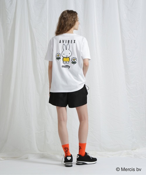 Miffy（ ミッフィー）の「《AVIREX×miffy》WEB限定 EMBROIDERY T-SHIRT/アヴィレックス×ミッフィー 刺繍Tシャツ（Tシャツ/カットソー・レディース・ホワイト/ピンク/ブラック・S/M）」の13枚目の写真