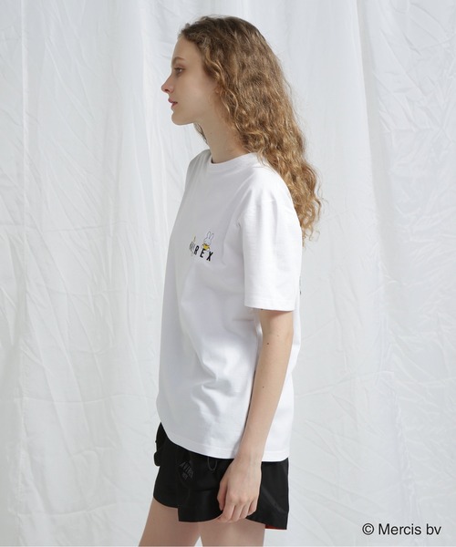 Miffy（ ミッフィー）の「《AVIREX×miffy》WEB限定 EMBROIDERY T-SHIRT/アヴィレックス×ミッフィー 刺繍Tシャツ（Tシャツ/カットソー・レディース・ホワイト/ピンク/ブラック・S/M）」の14枚目の写真