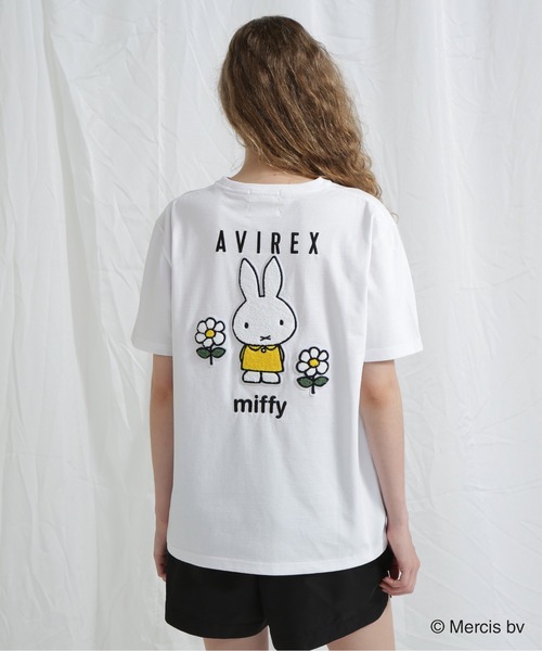 Miffy（ ミッフィー）の「《AVIREX×miffy》WEB限定 EMBROIDERY T-SHIRT/アヴィレックス×ミッフィー 刺繍Tシャツ（Tシャツ/カットソー・レディース・ホワイト/ピンク/ブラック・S/M）」の15枚目の写真