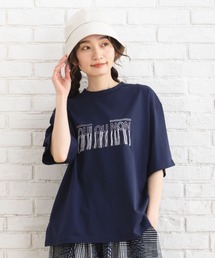 sabstreet my standard（サブストリートマイスタンダード）の「FONTLAB フリンジロゴシルケットTシャツ（Tシャツ/カットソー）」